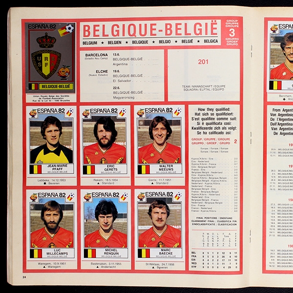 Espana 82 Panini Sticker Album teilgefüllt -58
