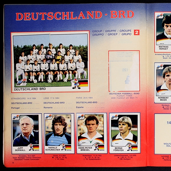Euro 84 Panini Sticker Album teilgefüllt -39
