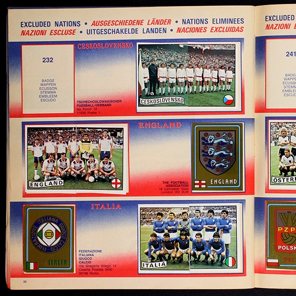 Euro 84 Panini Sticker Album teilgefüllt -39