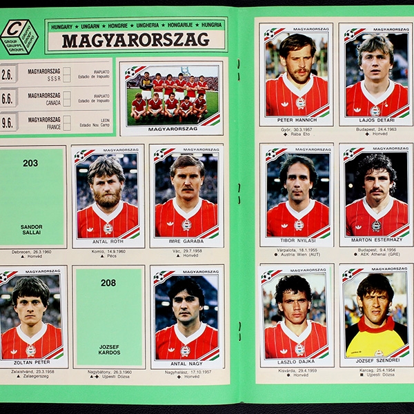 Mexico 86 Panini Sticker Album teilgefüllt