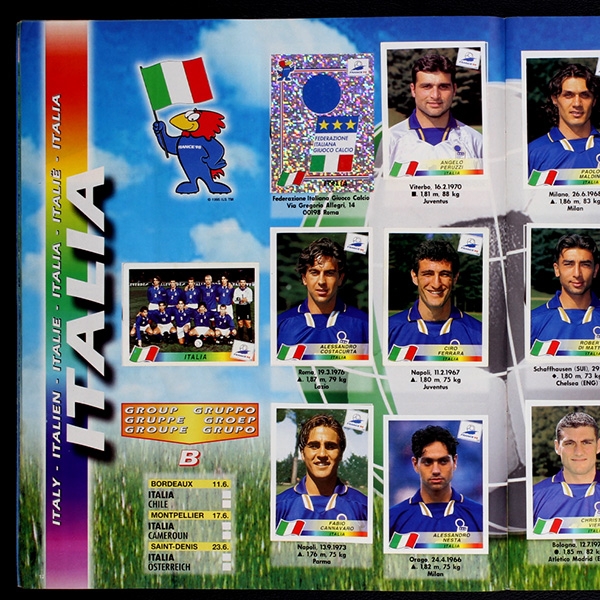 France 98 Panini Sticker Album fast komplett -11 o.I.