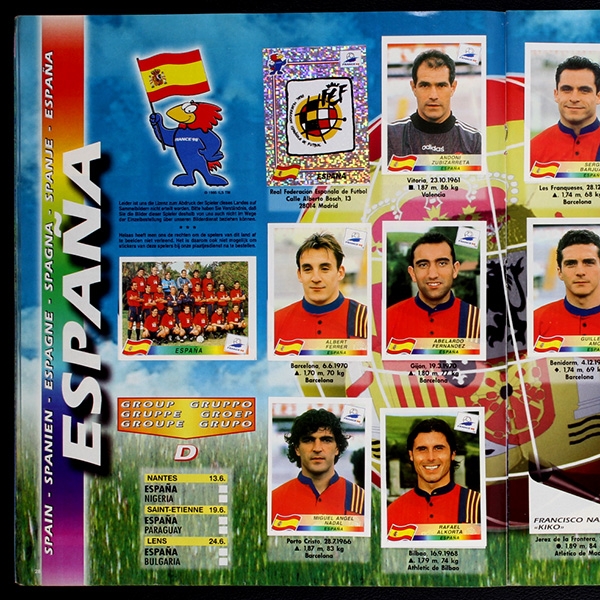 France 98 Panini Sticker Album fast komplett -11 o.I.