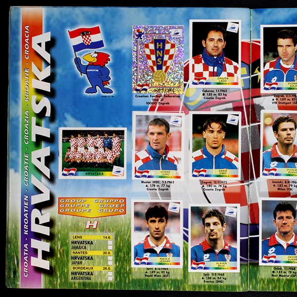 France 98 Panini Sticker Album fast komplett -11 o.I.