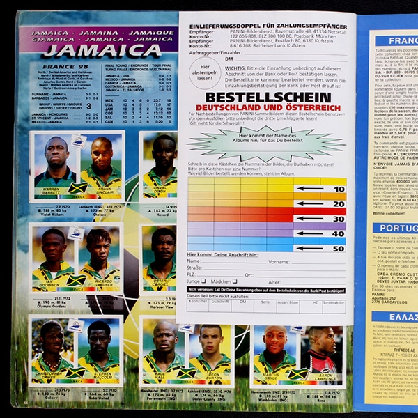 France 98 Panini Sticker Album fast komplett -11 o.I.