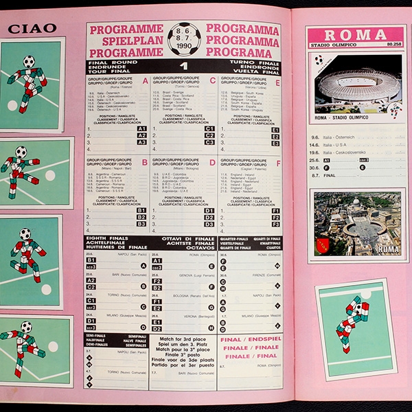 Italia 90 Panini Sticker Album komplett - NL