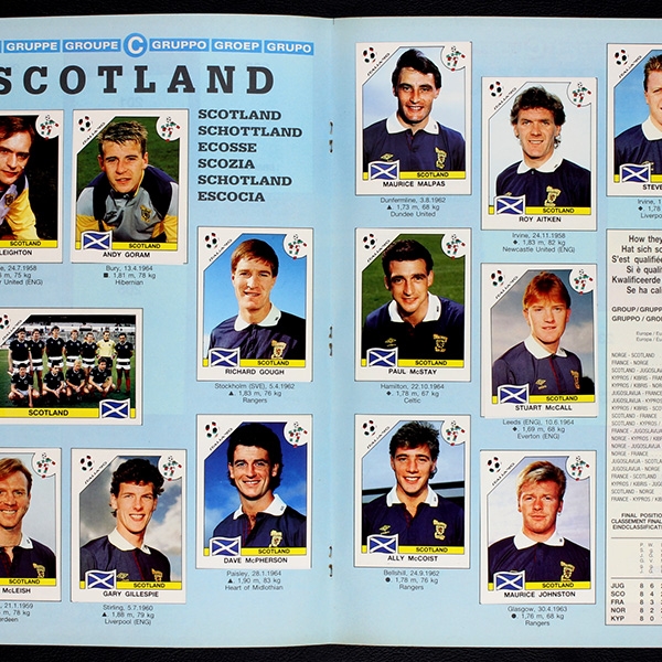 Italia 90 Panini Sticker Album komplett - NL