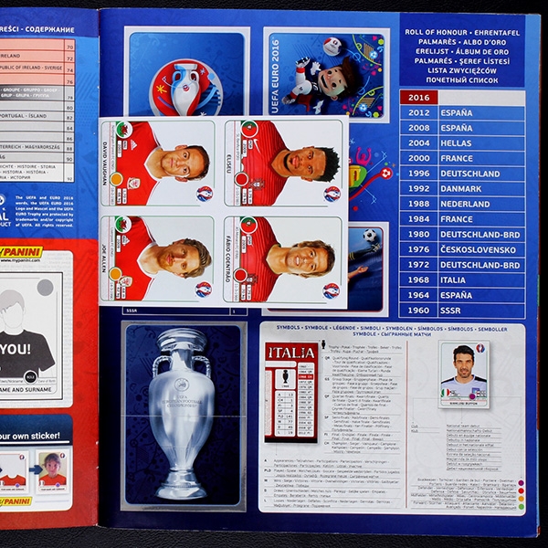 Euro 2016 Panini sticker album complete - w.McD.