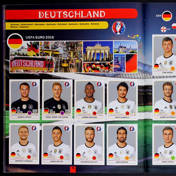 Euro 2016 Panini sticker album complete - w.McD.