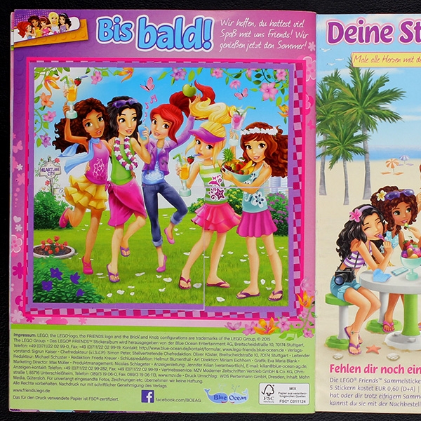 Lego Friends Blue Ocean sticker album complete