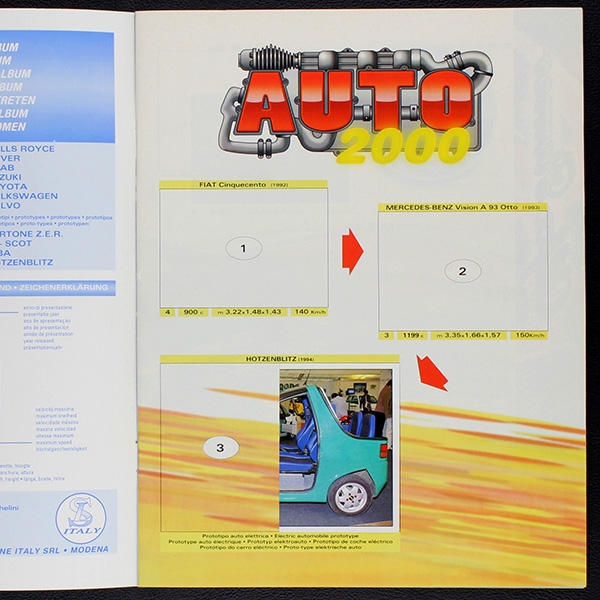 Auto 2000 SL Italy Sticker Album teilgefüllt