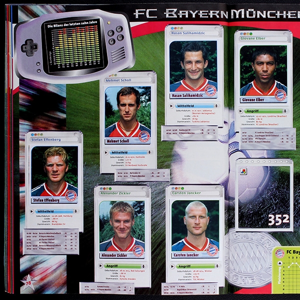 Fußball 2002 Panini Sticker Album teilgefüllt