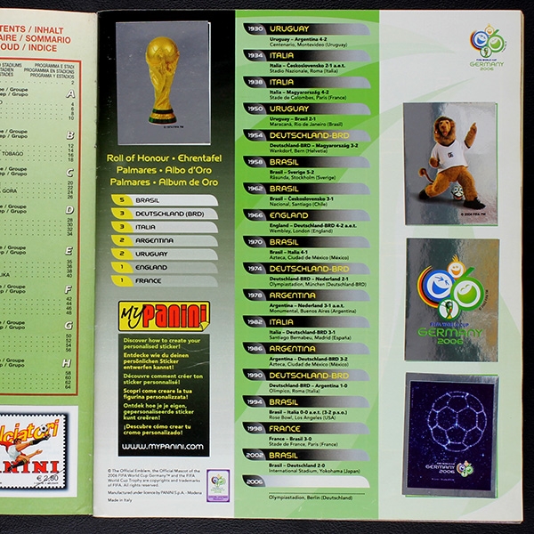 Germany 2006 Panini sticker album complete