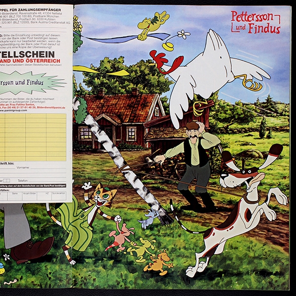 Pettersson und Findus Panini Sticker Album komplett