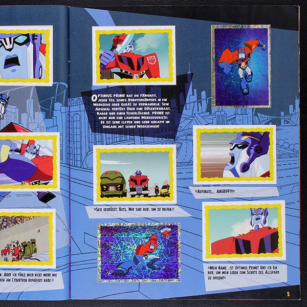 Transformers Animated Panini sticker album complete