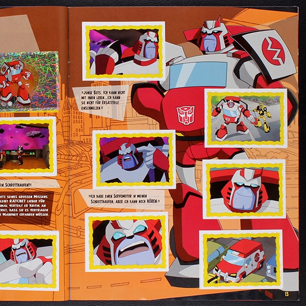 Transformers Animated Panini sticker album complete