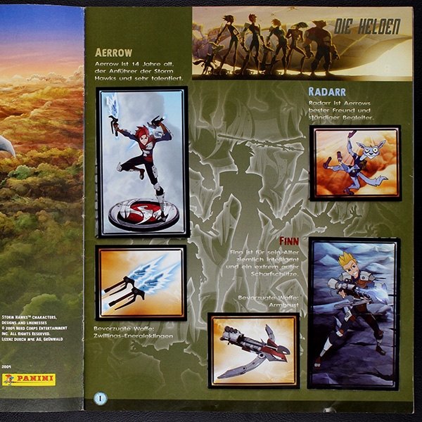 Storm Hawks Panini Sticker Album komplett