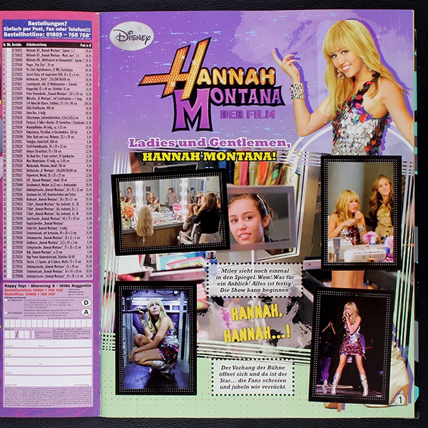 Hannah Montana Panini Sticker Album komplett