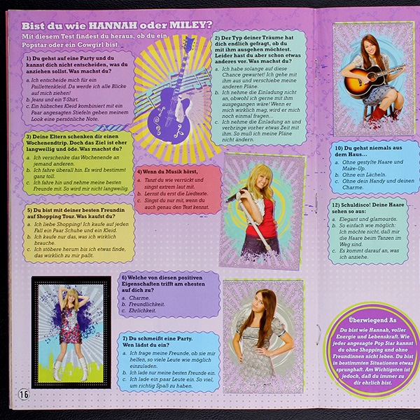 Hannah Montana Panini Sticker Album komplett