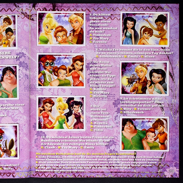Tinker Bell Panini sticker album complete