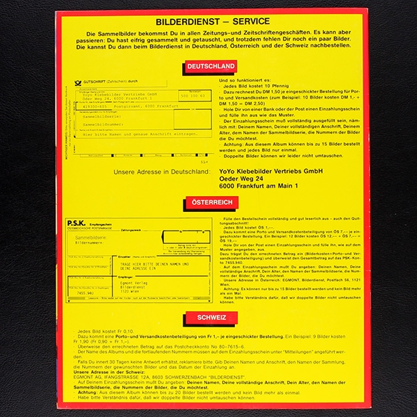 Feivel Euroflash Sticker Album komplett