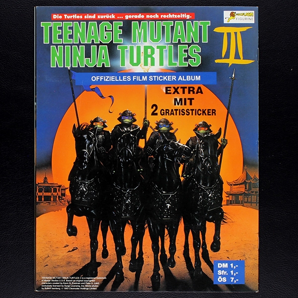 Turtles 3 Euroflash Sticker Album komplett