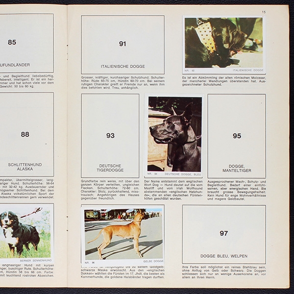 Hunde und Katzen Americana Sticker Album teilgefüllt