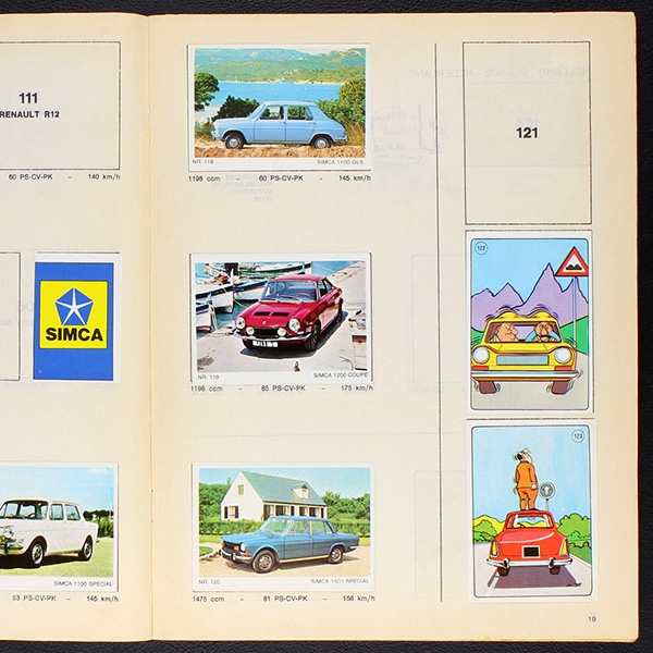 Auto Parade Americana Sticker Album teilgefüllt