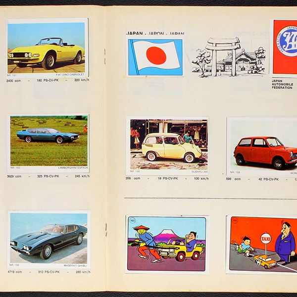 Auto Parade Americana Sticker Album teilgefüllt