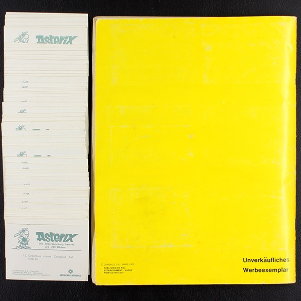 Asterix Americana Sticker Album teilgefüllt