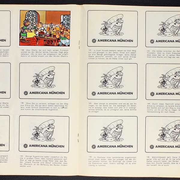 Asterix Americana Sticker Album teilgefüllt