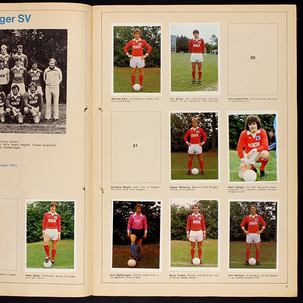 Fußball Bundesliga 1977 Bergmann Sticker Album teilgefüllt