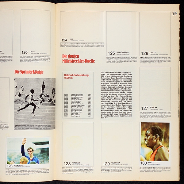 Sport Bild 80 Bergmann Sticker Album teilgefüllt