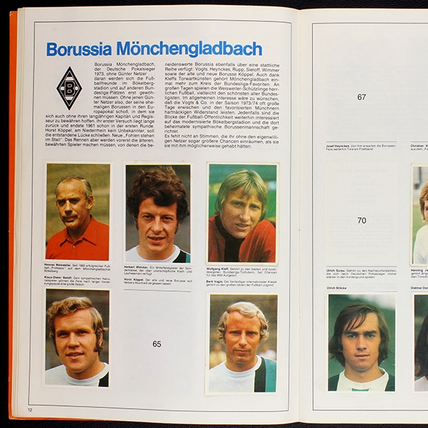 Fußball 1973 Bergmann album with stickers