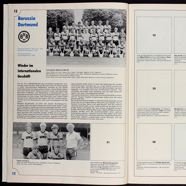 Fußball 82 Bergmann Sticker fast Leeralbum