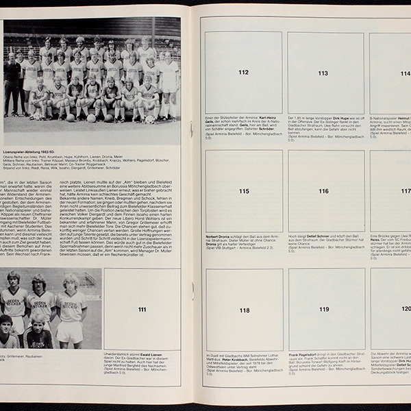 Fußball 82 Bergmann Sticker fast Leeralbum
