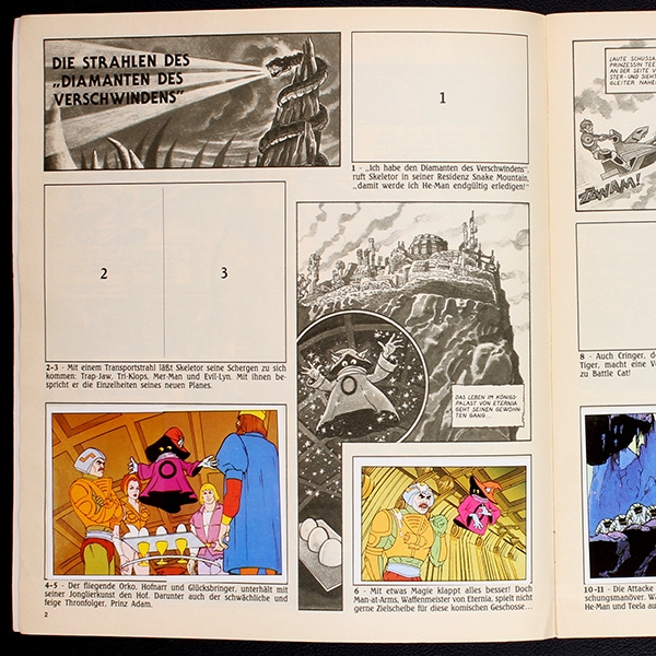 Masters of the Universe Panini Sticker Album teilgefüllt