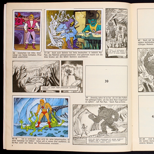 Masters of the Universe Panini Sticker Album teilgefüllt