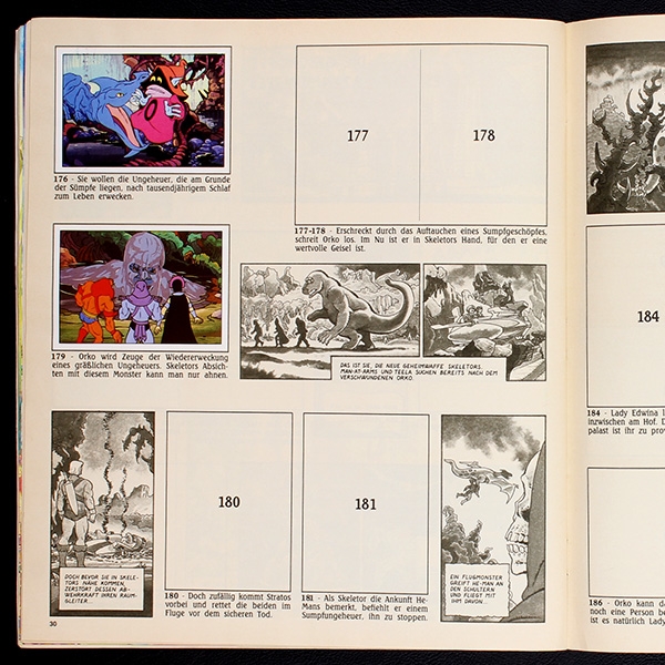 Masters of the Universe Panini Sticker Album teilgefüllt