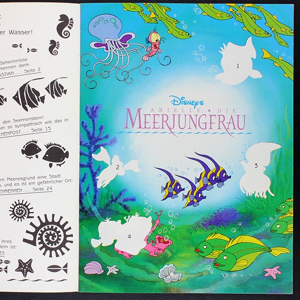 Arielle TV Panini album with stickers