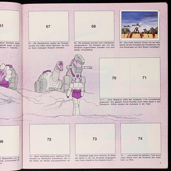 Transformers Panini album with stickers