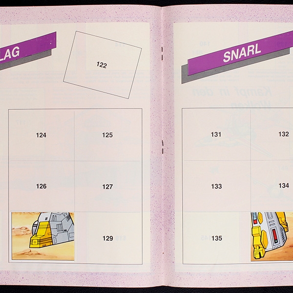 Transformers Panini album with stickers