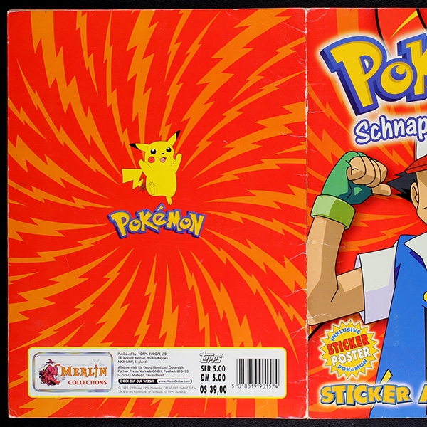 Pokemon Merlin album with stickers