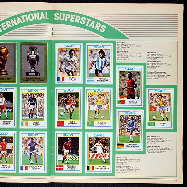 Football 85 Panini Sticker Album komplett - GB