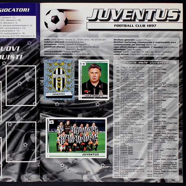 Calciatori 2000 Panini sticker album complete