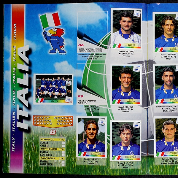 France 98 Panini album with stickers