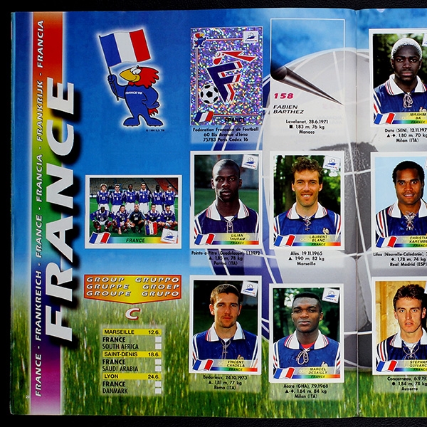 France 98 Panini album with stickers