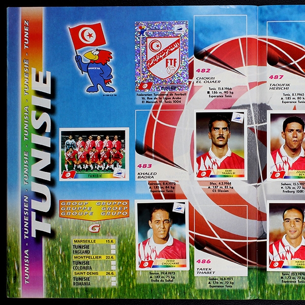 France 98 Panini album with stickers