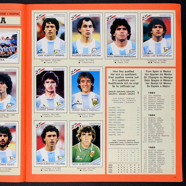 Mexico 86 Panini Sticker Album komplett