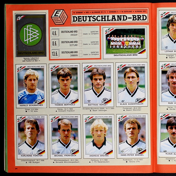 Mexico 86 Panini Sticker Album komplett