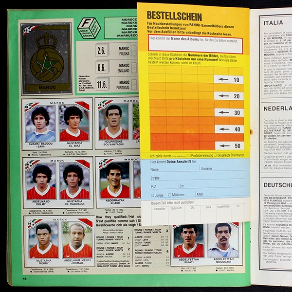 Mexico 86 Panini Sticker Album komplett